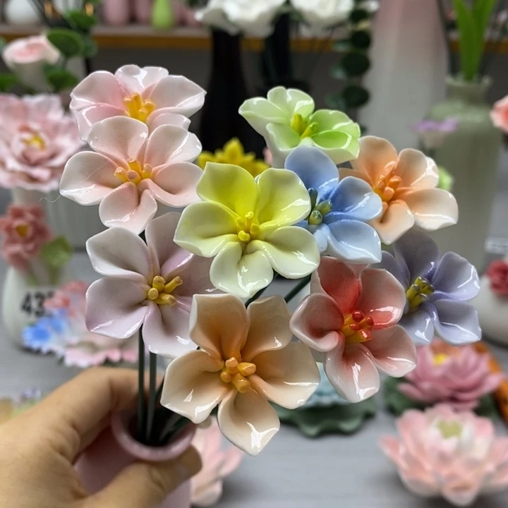 陶瓷陶瓷材料10朵樱花