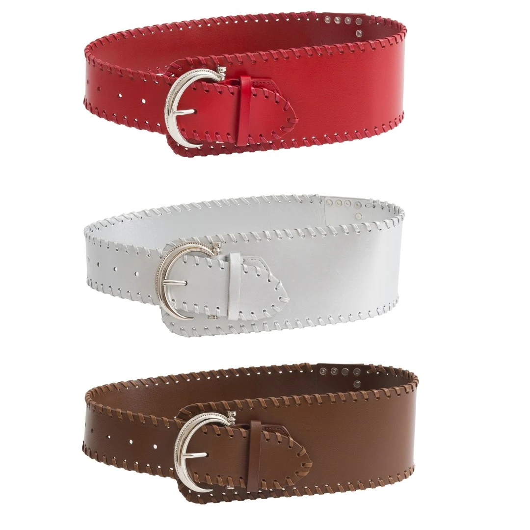 Boujee钩子扣头编线宽腰带