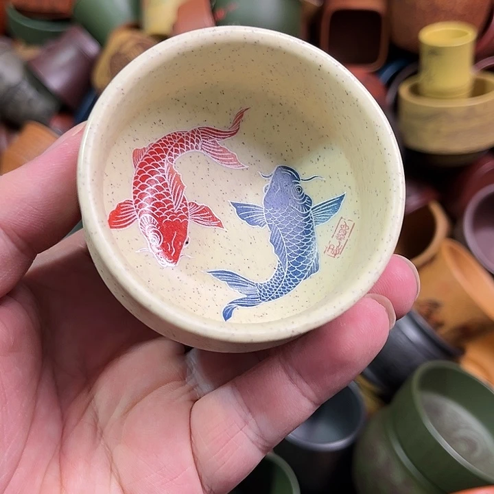 紫砂茶杯全手工紫砂主人杯