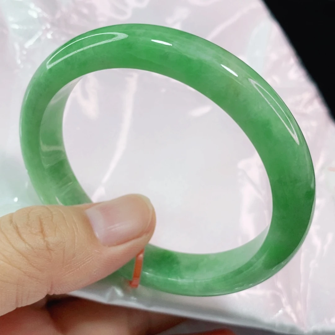 未镶嵌手镯翡翠55.8圈口正贵妃