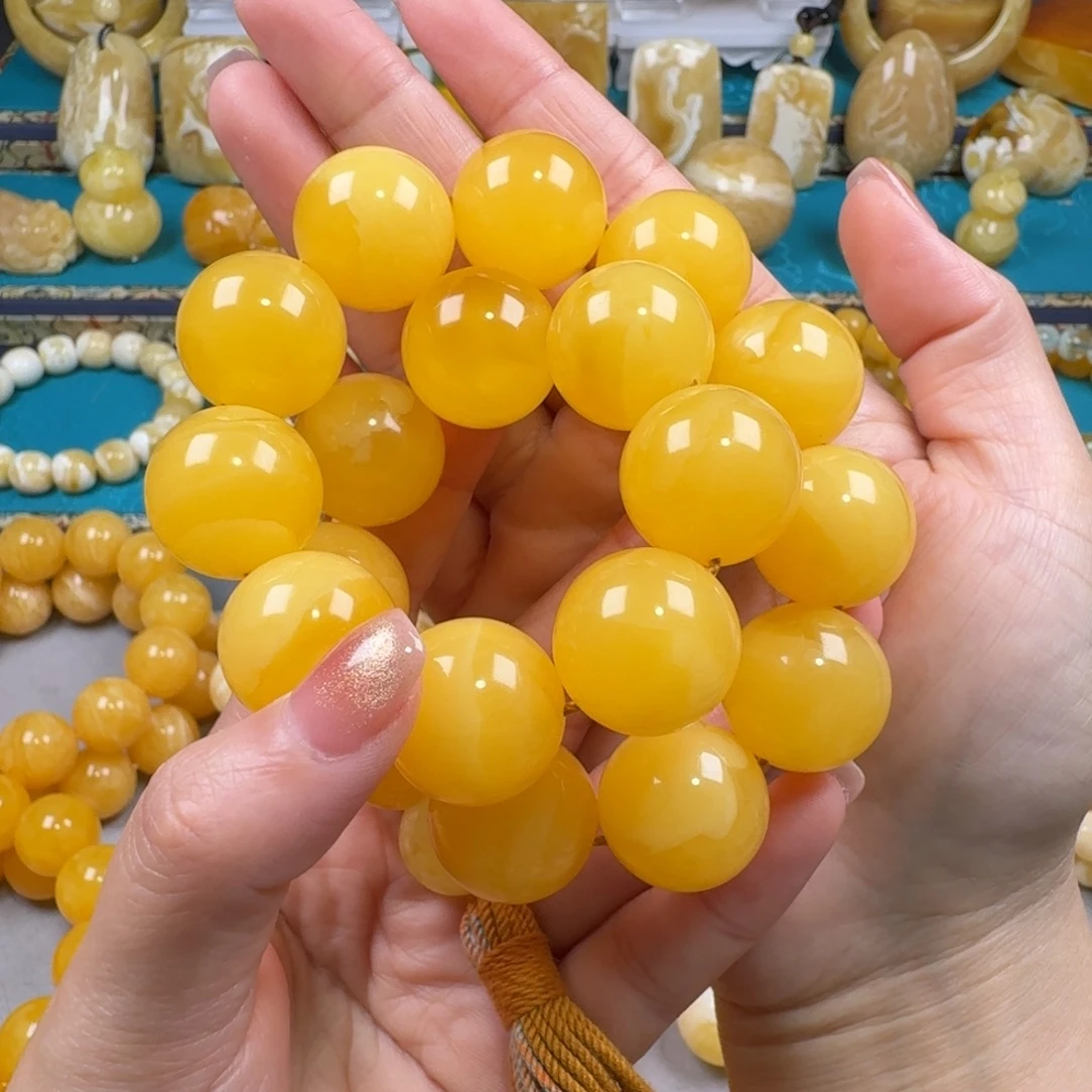 琥珀未镶嵌手链同料