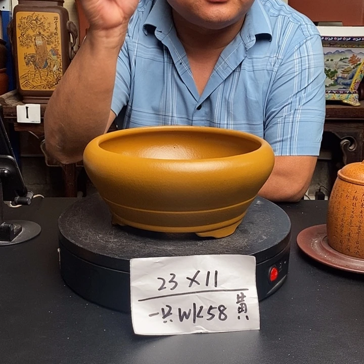 紫砂花盆货号一只WJ58