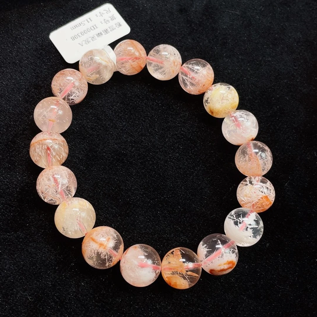 水晶手链未镶嵌分霜花幽灵11.5mm