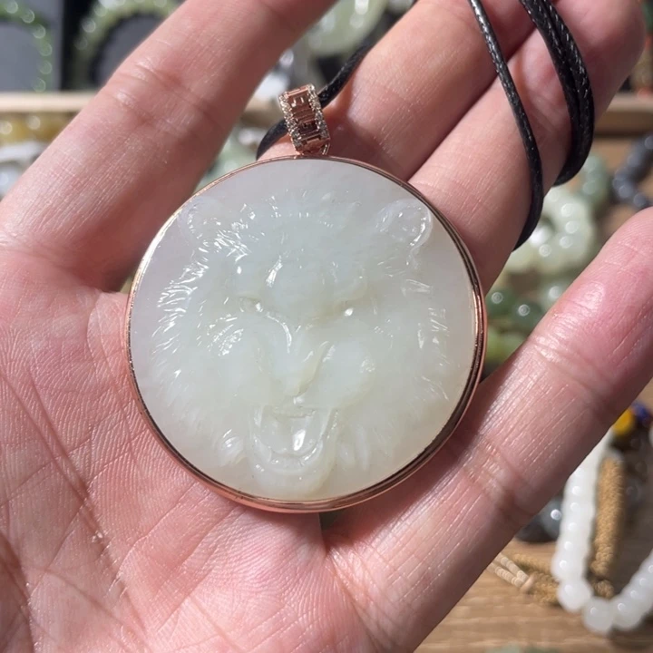 和田玉银S925镶嵌颈饰