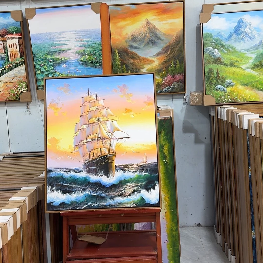 油画5060油画作品入选全国美展并