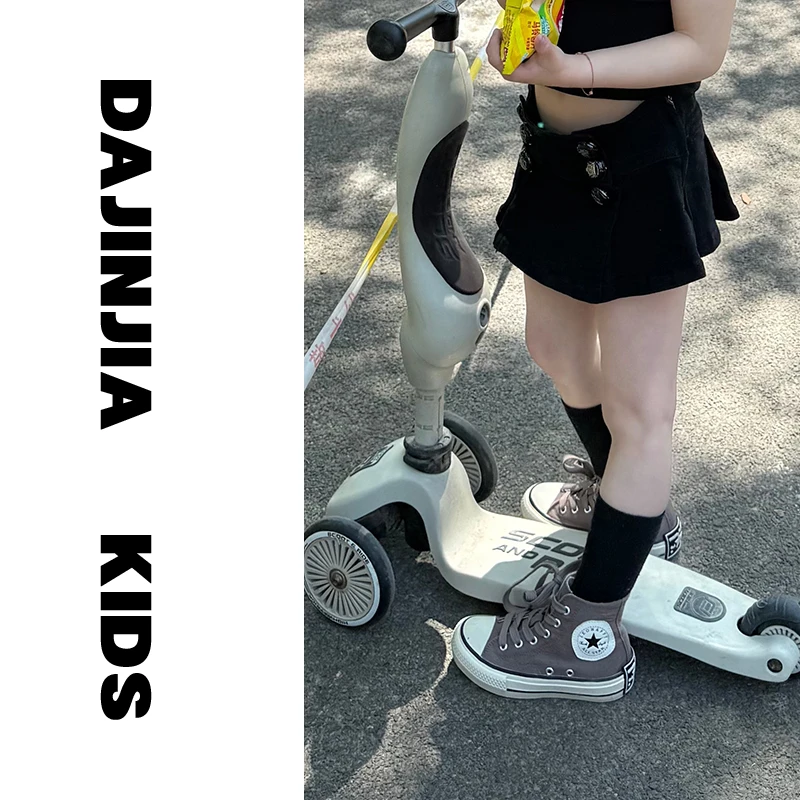 大金定制夏季新款潮牌自制黑色百搭洋气女宝宝夏季必备裙裤半身裙