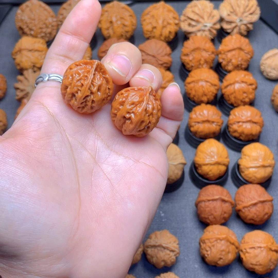 核桃文玩把件丁字小三棱