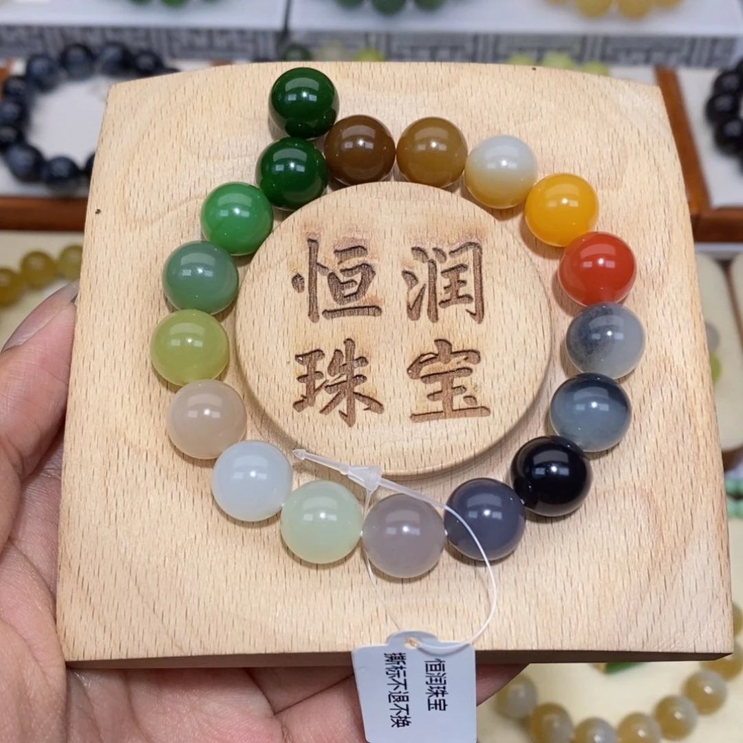 洛***绝手串未镶嵌和田玉卡12