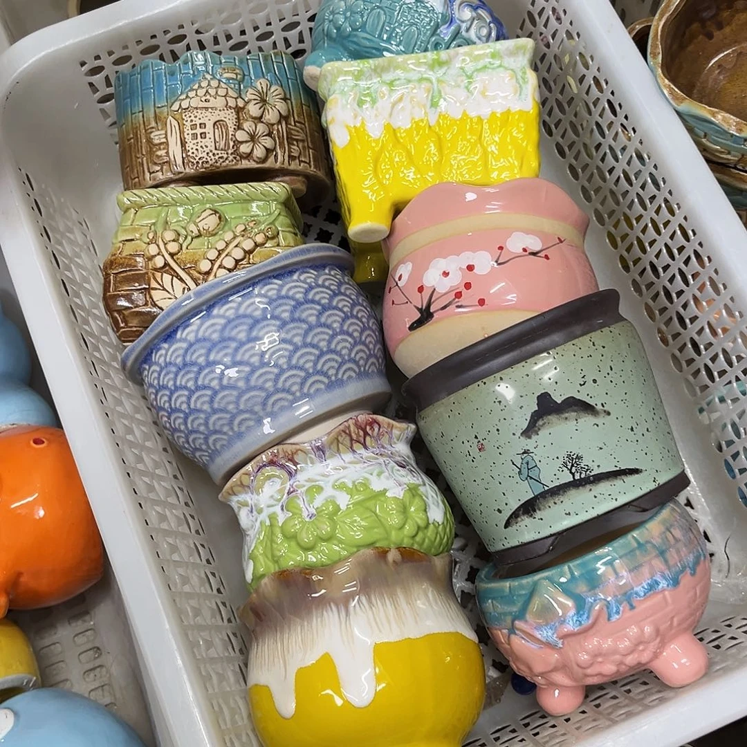 陶瓷花盆特价上新口8-12厘米