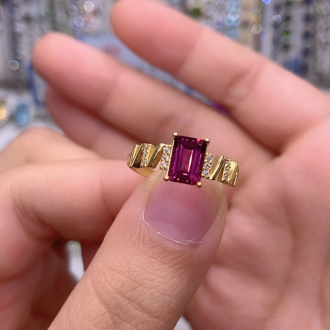 银S925镶嵌石榴石戒指