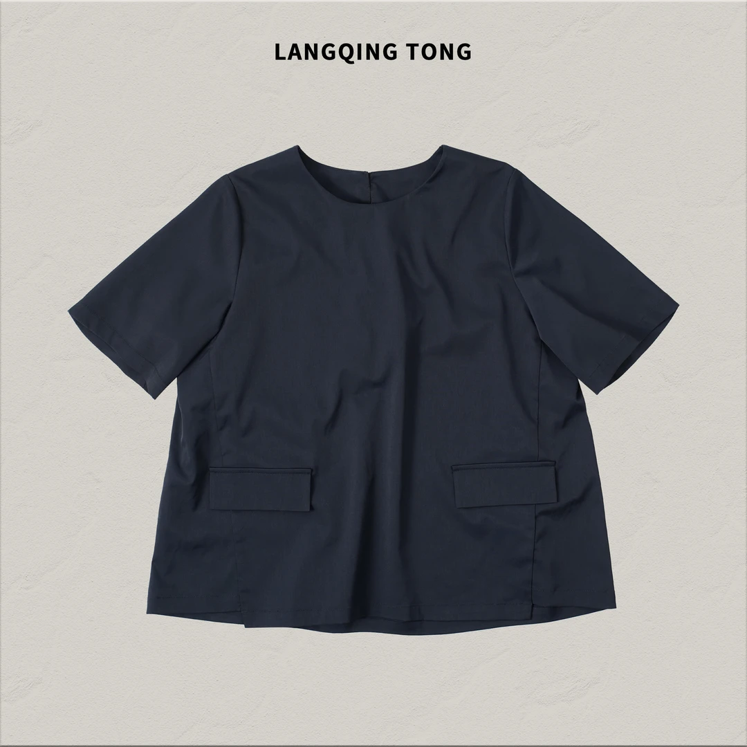 浪清/女装推荐  朱蕾拉简约日常舒适上衣44506#