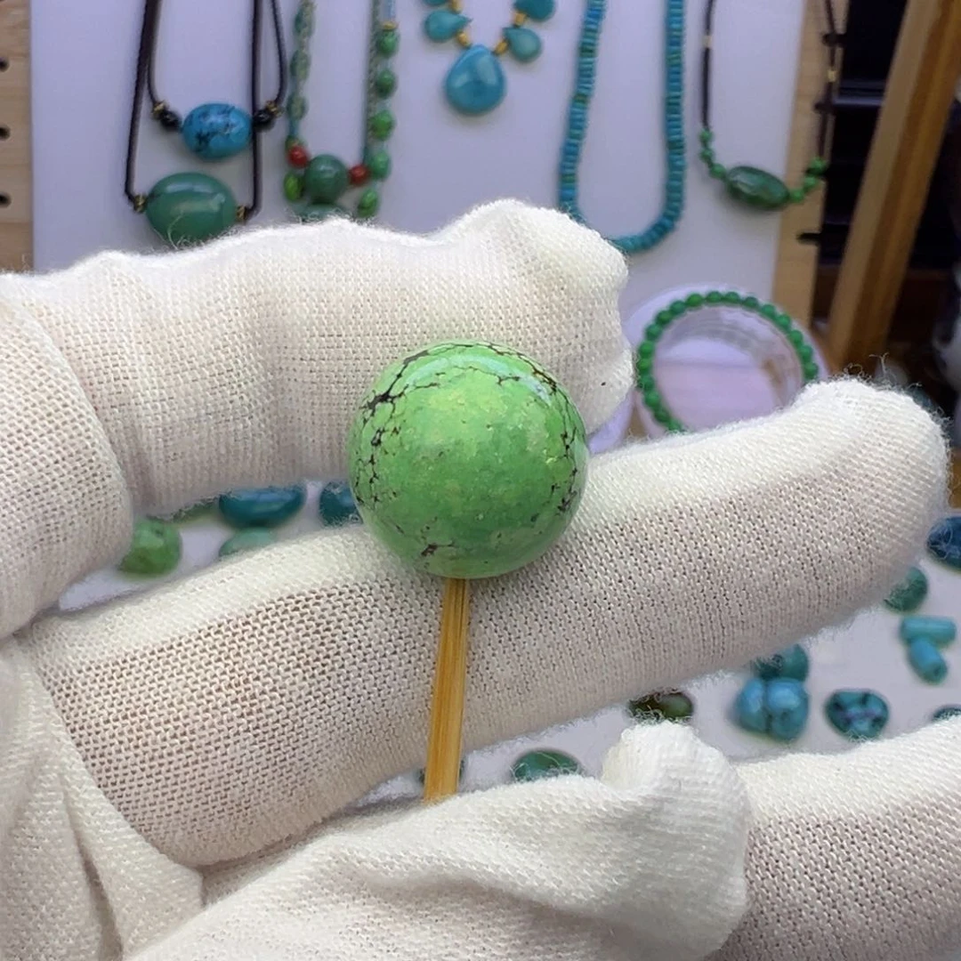 菜籽黄圆珠网花15.6mm兰