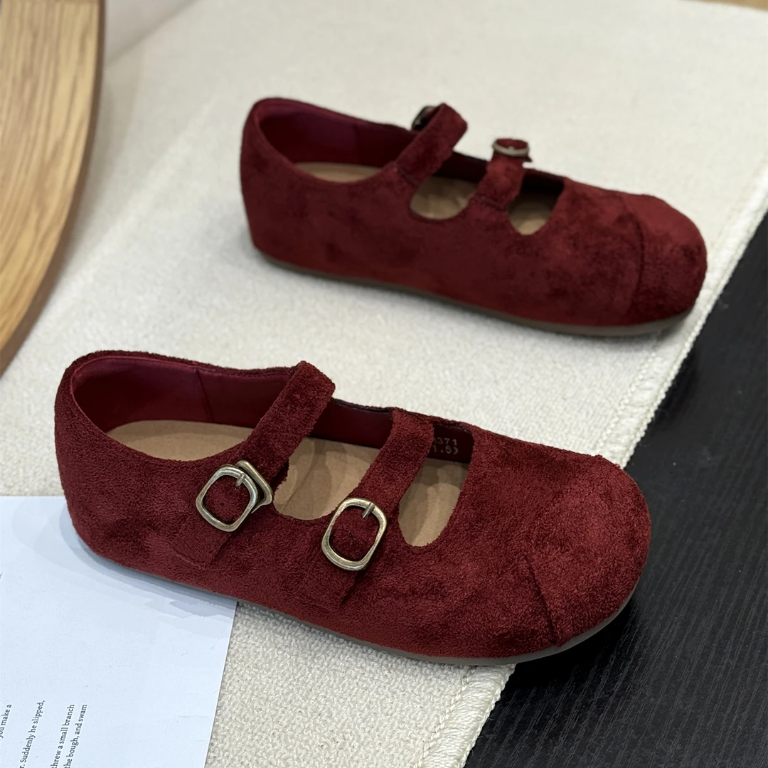 丑萌软底内增高玛丽珍单鞋女2025新款秋季芭蕾平底秀气浅口晚晚鞋