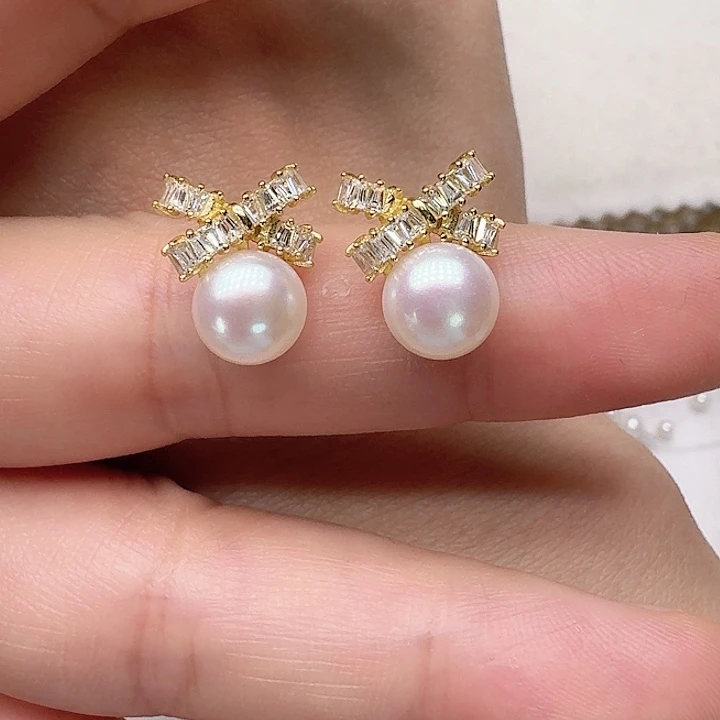 未镶嵌淡水珍珠耳饰