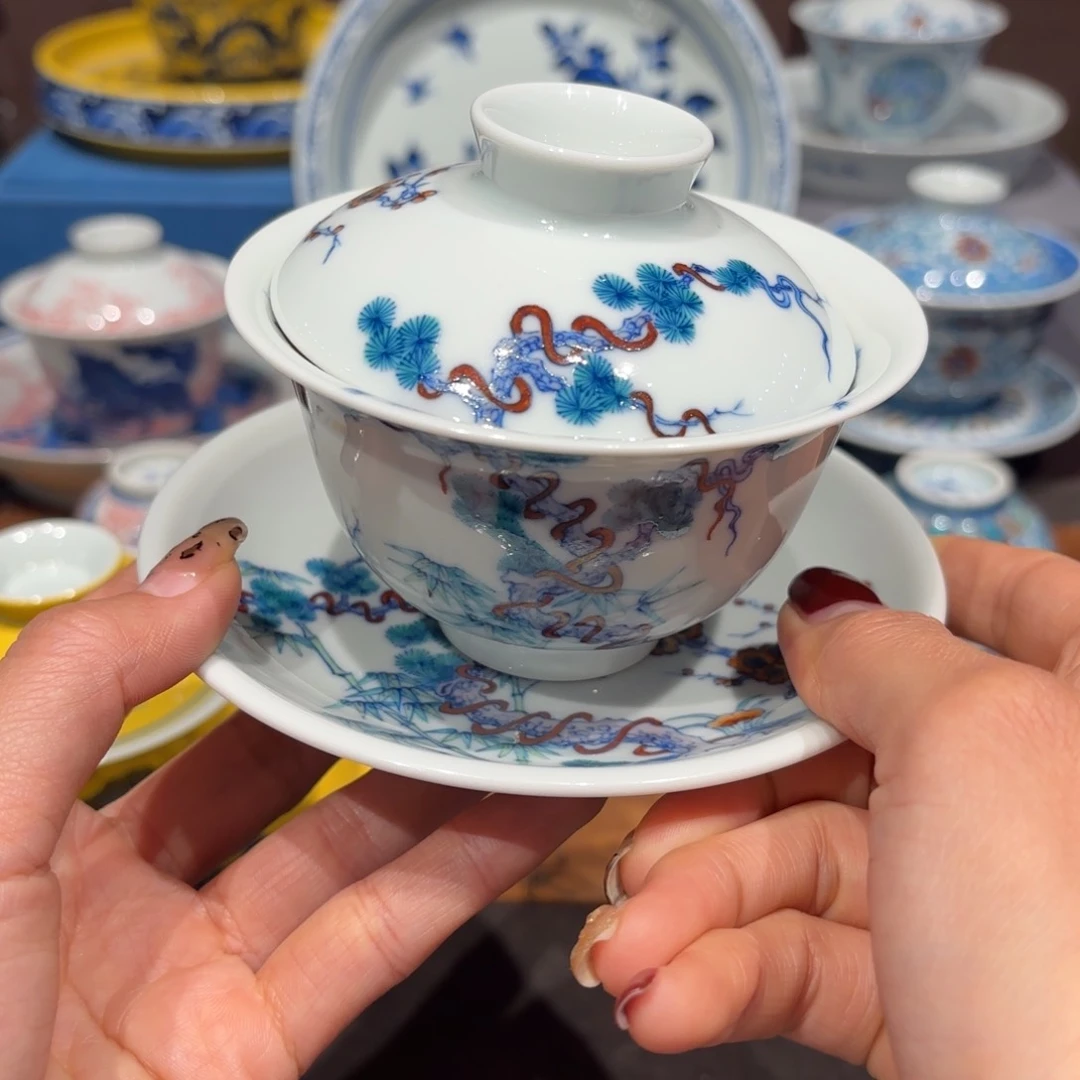 瓷片s***e手工手绘陶瓷茶具
