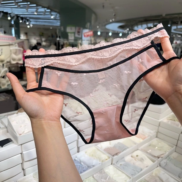 （3条装）朦胧记忆纯欲性感镂空少女三角内裤夏季薄款低腰70-115斤