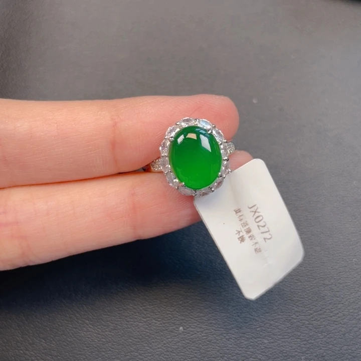 翡翠银S925镶嵌吊坠(不含链)