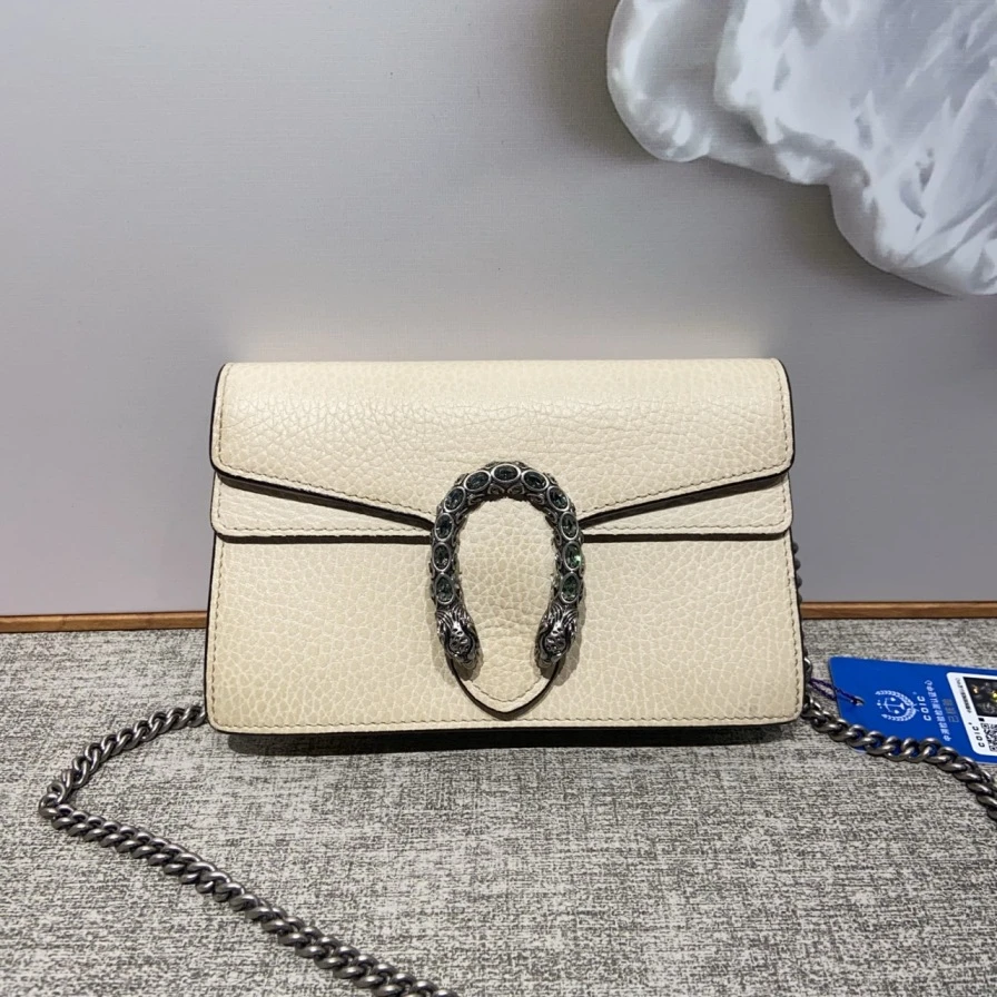 95新 GUCCI/古驰 1207 7844 古驰白色酒神