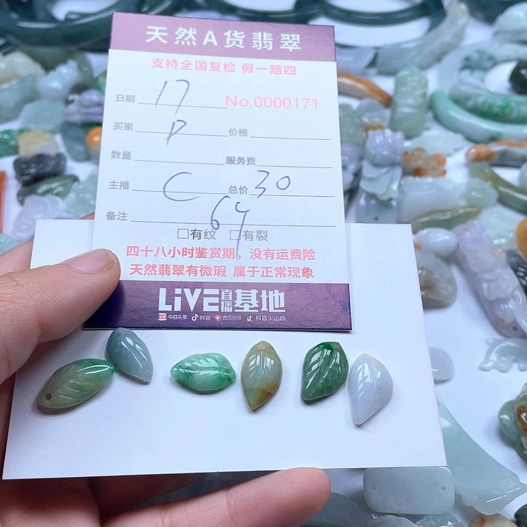 颈饰未镶嵌翡翠P***y