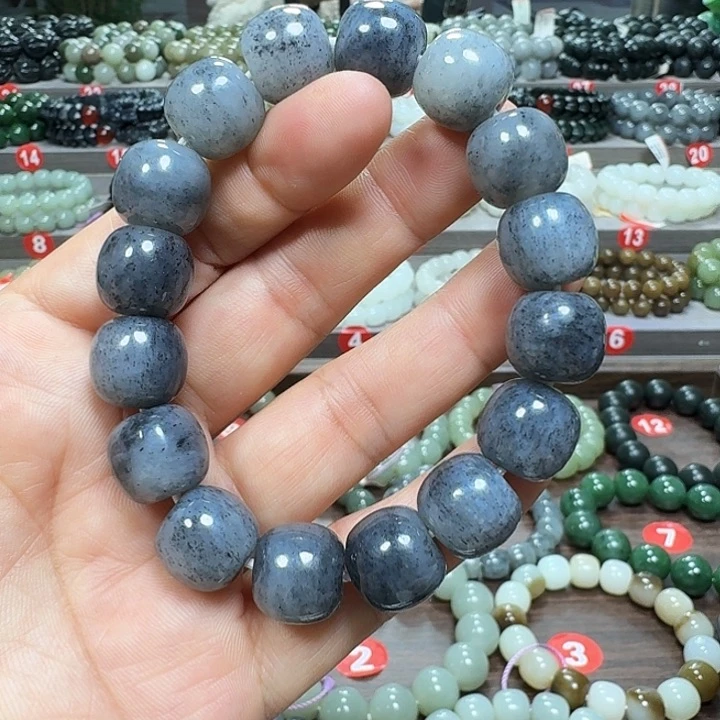 未镶嵌手链和田玉新疆青花老型卡14