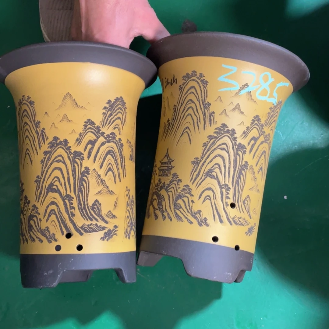 御***号紫砂花盆微瑕中号