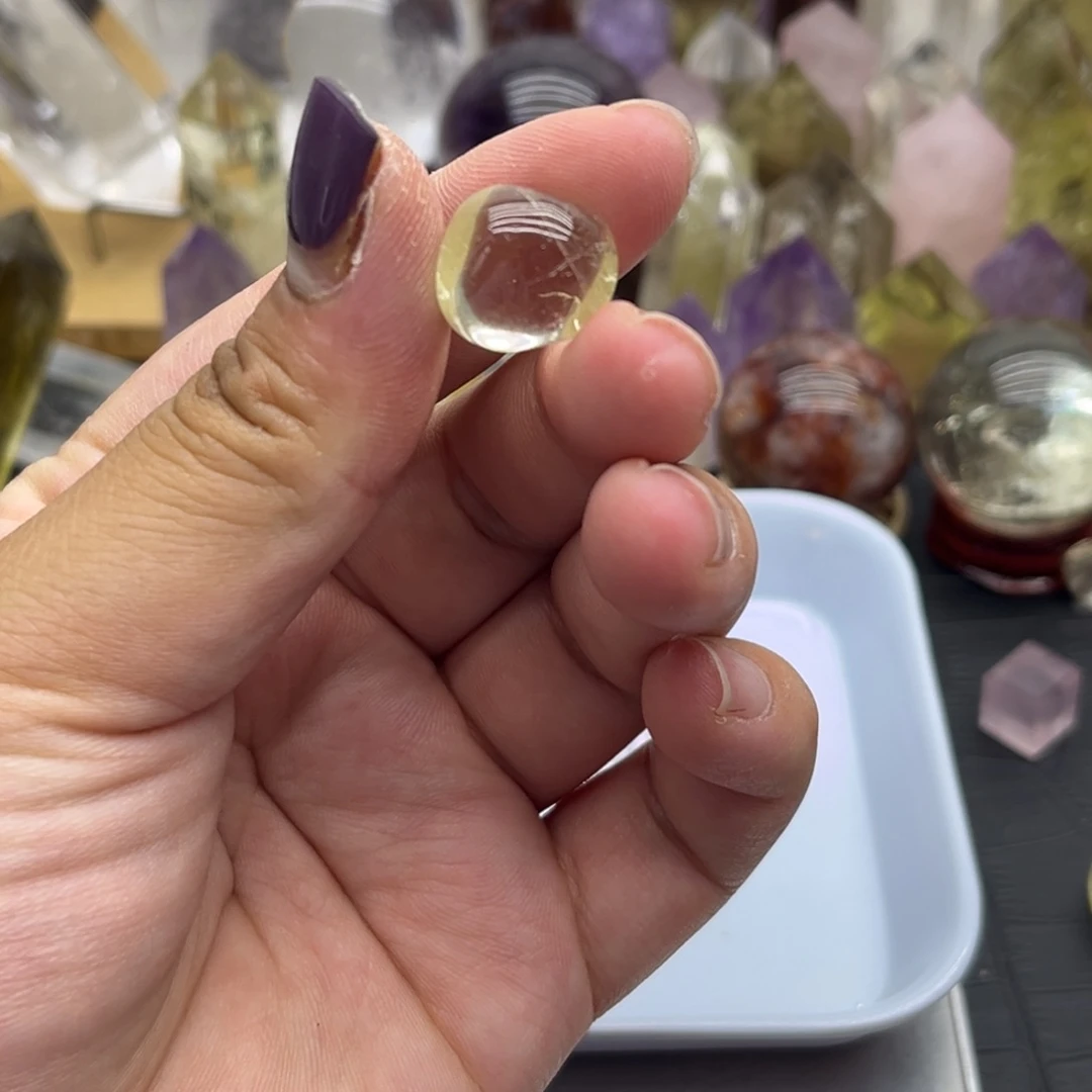 未镶嵌珠宝半成品水晶10 黄水晶吊坠