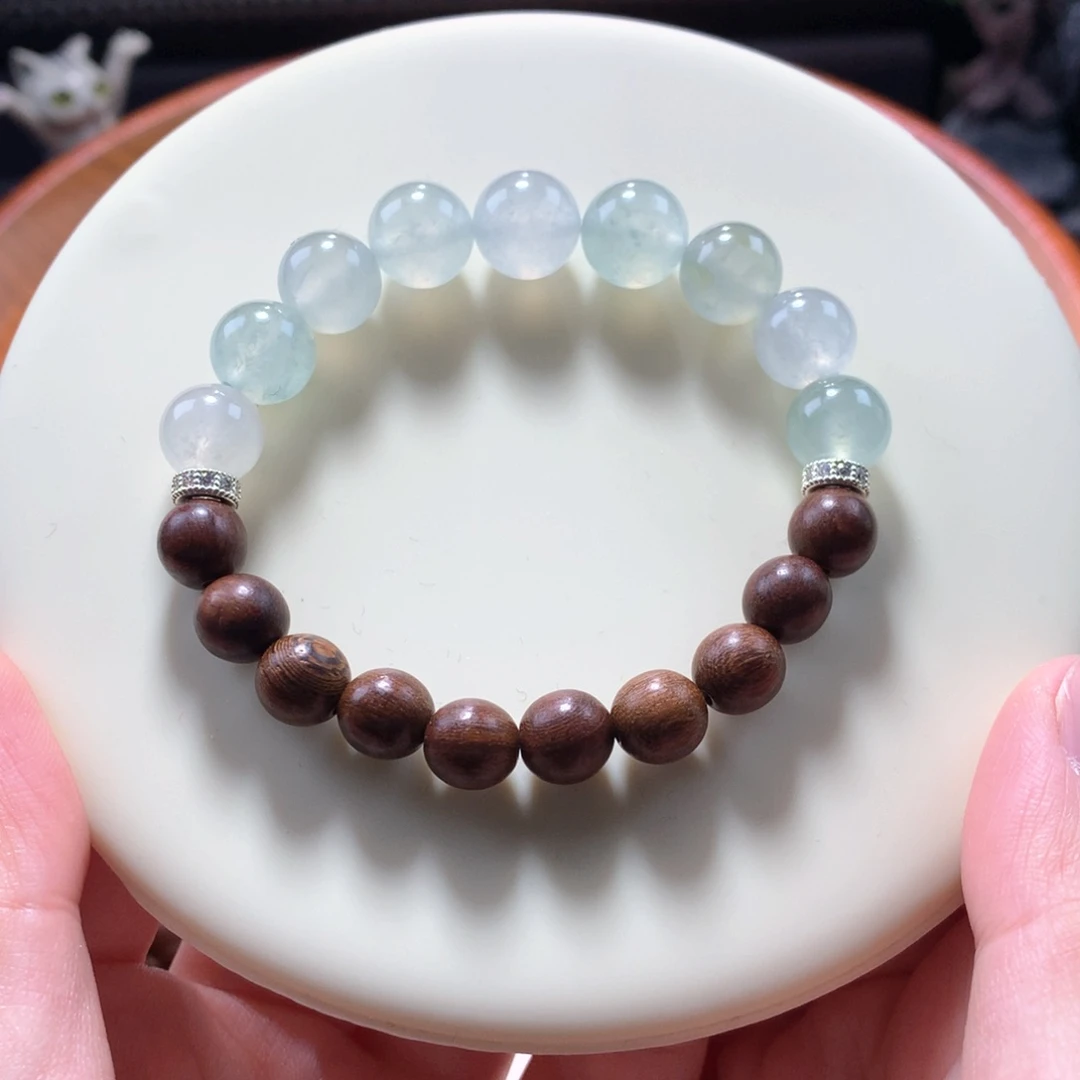 翡翠手链未镶嵌卡10冰糖串