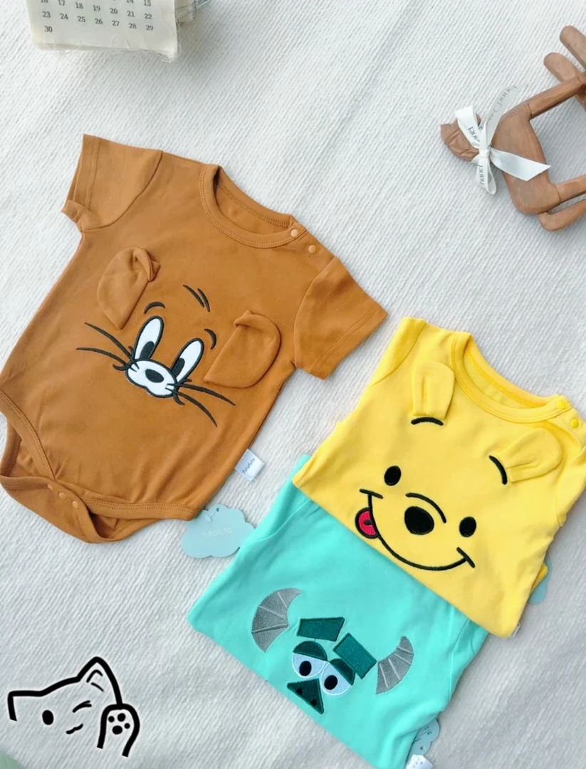 可爱造型包屁衣印花短袖夏装卡通幼儿