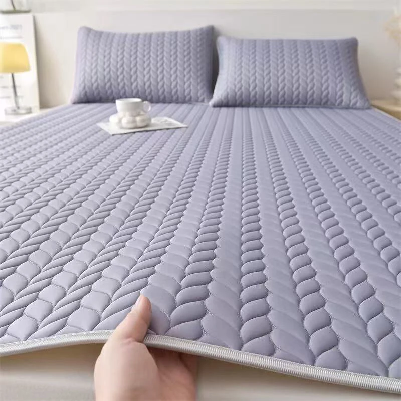 A类乳胶凉席三件套夏凉垫冰丝裸睡席子可机洗（一个凉垫➕2个枕套）