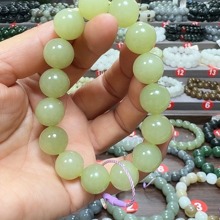 未镶嵌手链和田玉新疆若羌黄口料卡14