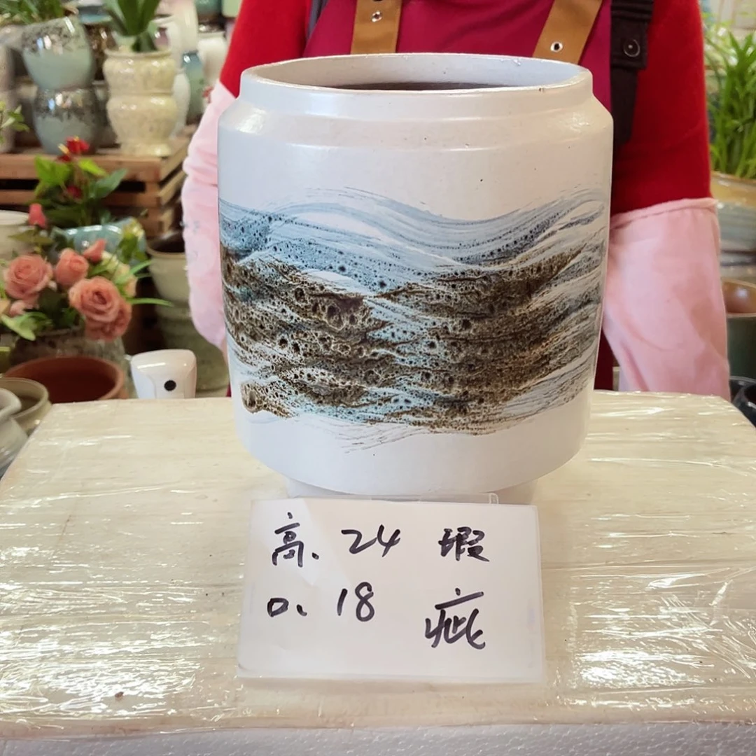 紫砂花盆高度24口径18瑕疵