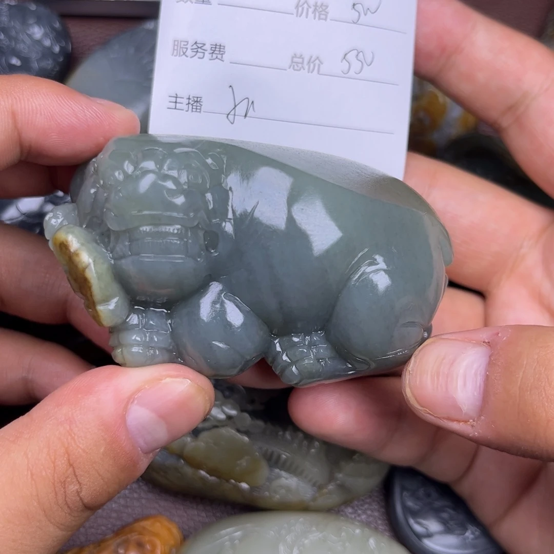 光***月和田玉未镶嵌吊坠(不含链)