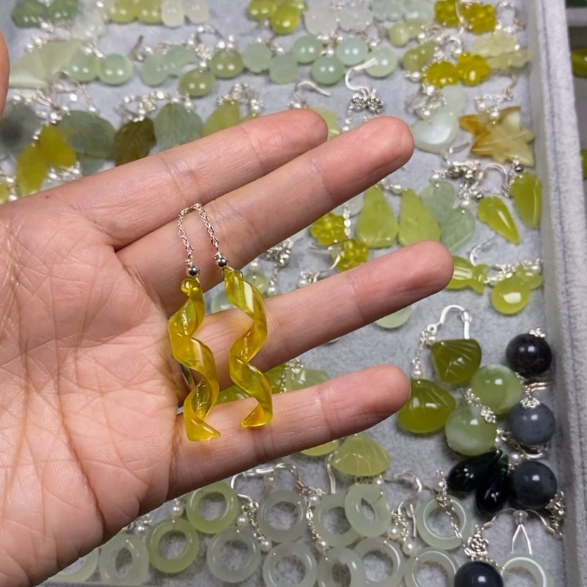 【闪购商品】未镶嵌蛇纹石玉挂件耳饰耳环项链