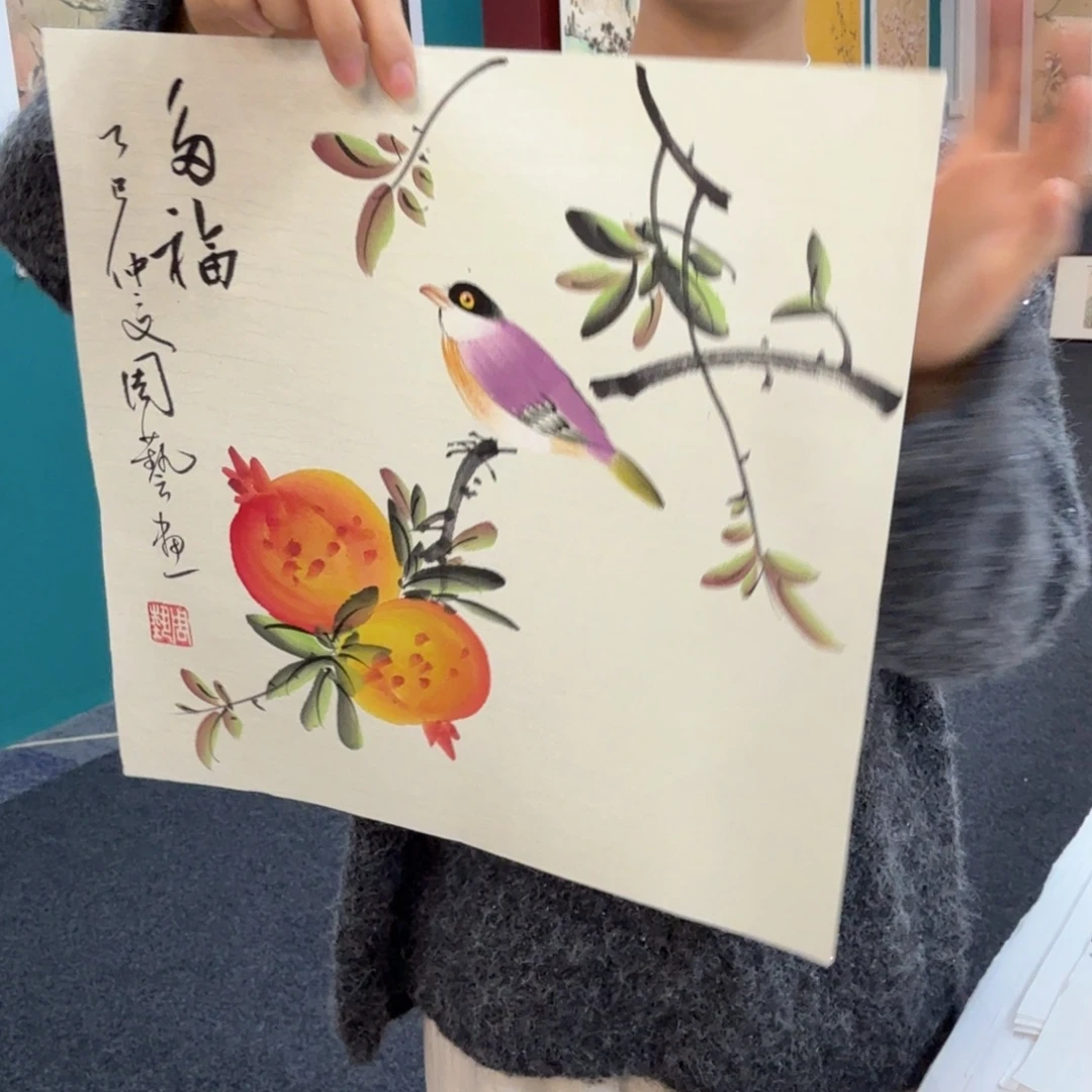 国画国画作品山水花鸟纯手绘