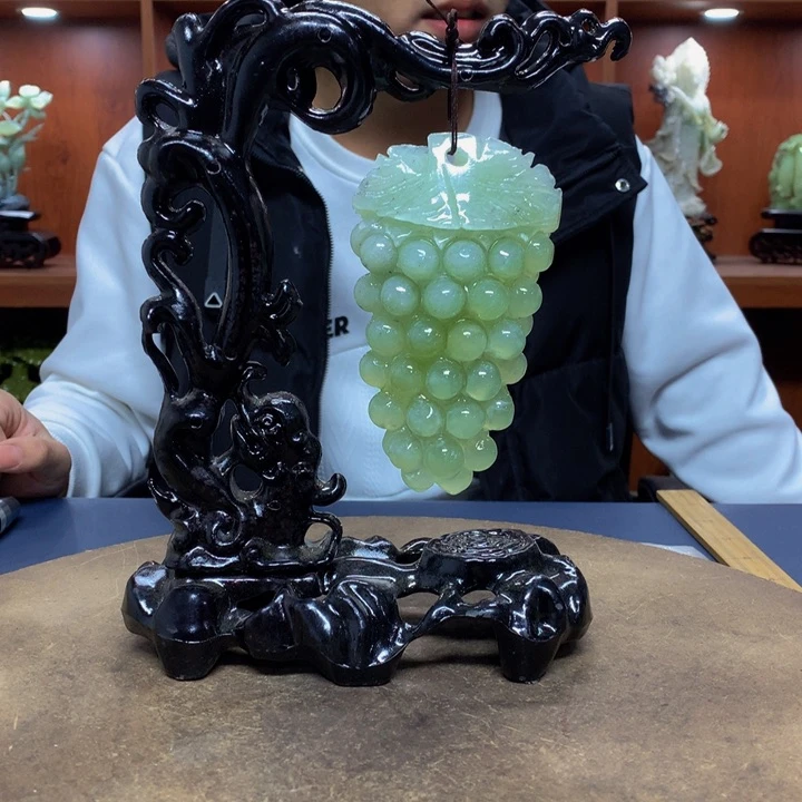 蛇纹石玉（覆膜）珠宝奇石未镶嵌老**车