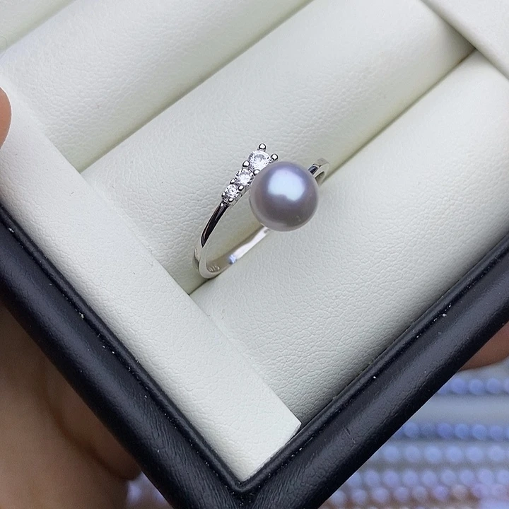 海水珍珠银S925镶嵌颈饰7-7.5mm