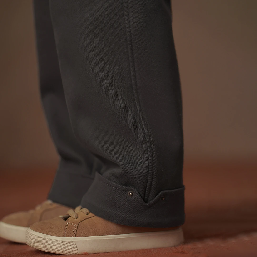 哈齿童装冬季儿童休闲裤加绒保暖斜纹直筒裤男童女童灰色长裤洋气