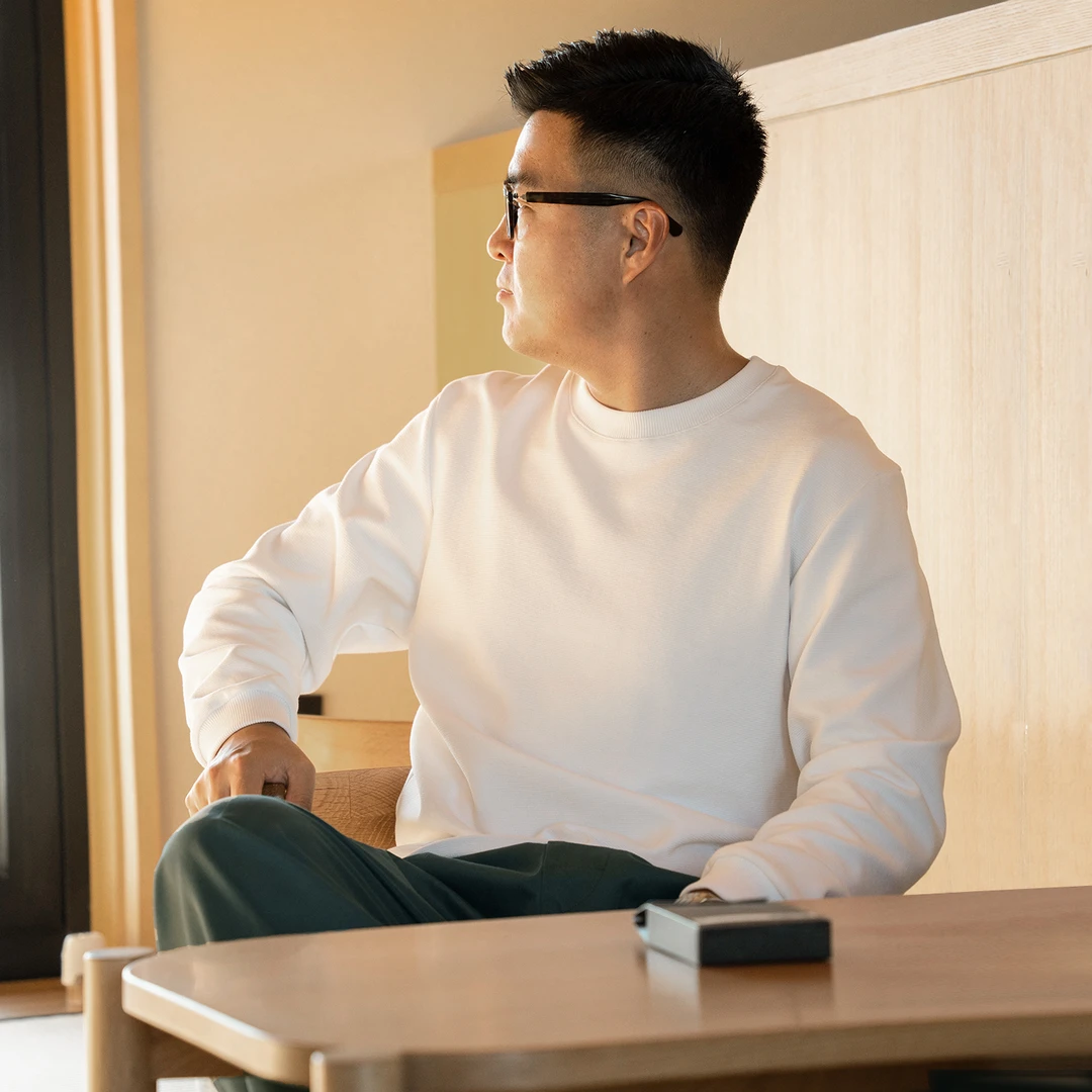 【251905043】质感之选 高克重纹理棉男士休闲圆领长袖T恤打底衫