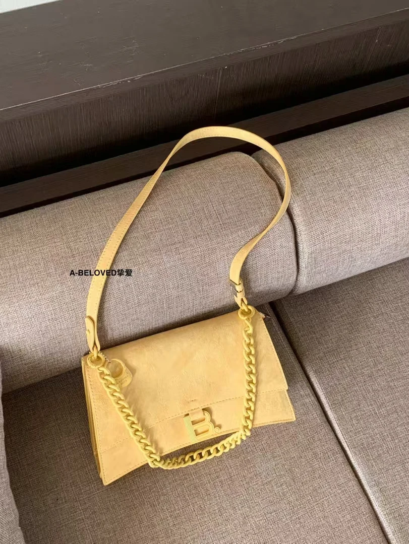 轻奢简约小众菱格链条棕色女包春夏单肩斜挎百搭休闲