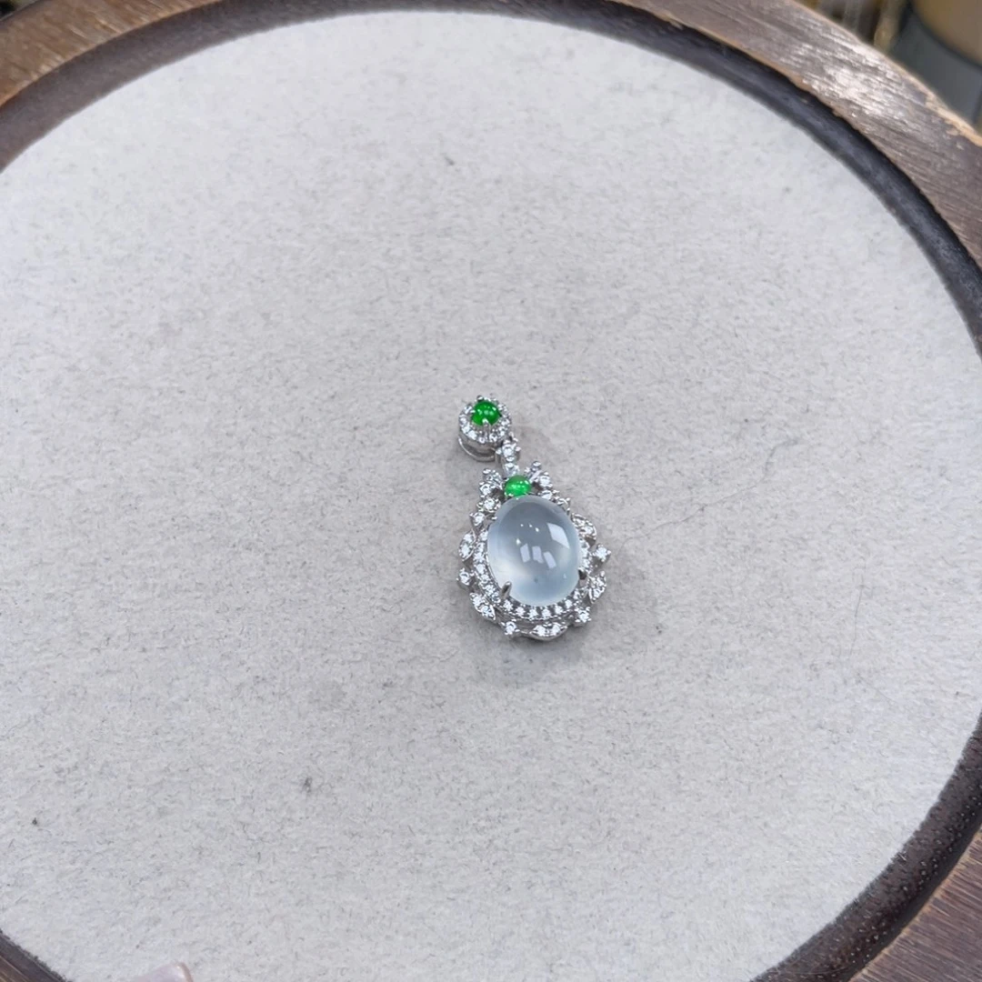 翡翠银S925镶嵌颈饰