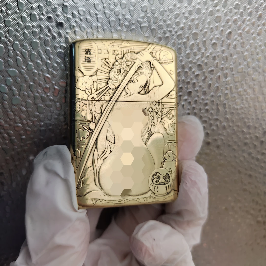 佐罗【刀女】902s浮雕防风男士创意打火机简约经典款礼物手把件