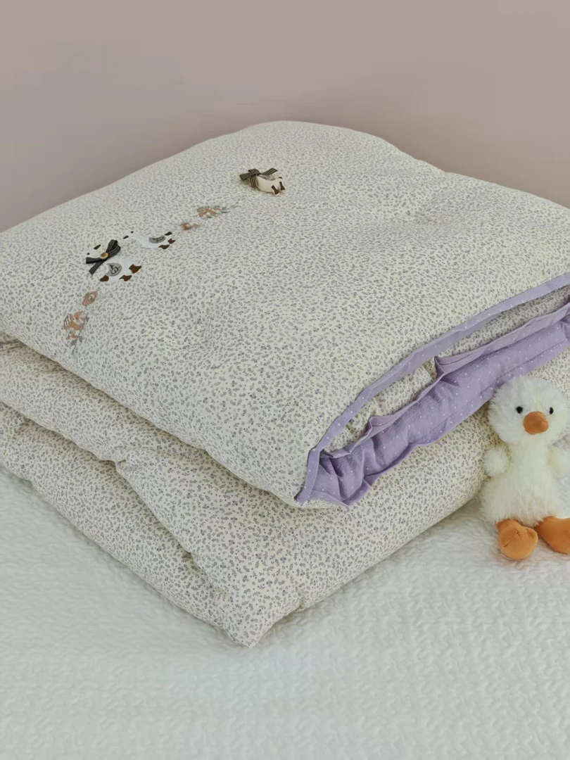 多米鸭软绵麻（多花色）春秋被舒适透气保暖四季通用可机洗