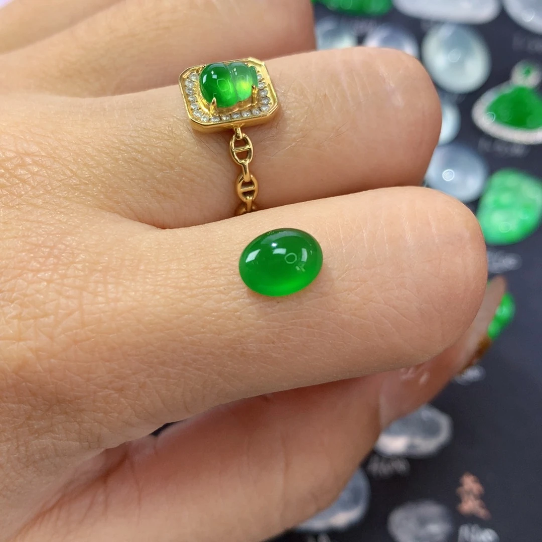 翡翠颈饰未镶嵌纯天然缅甸A货翡翠