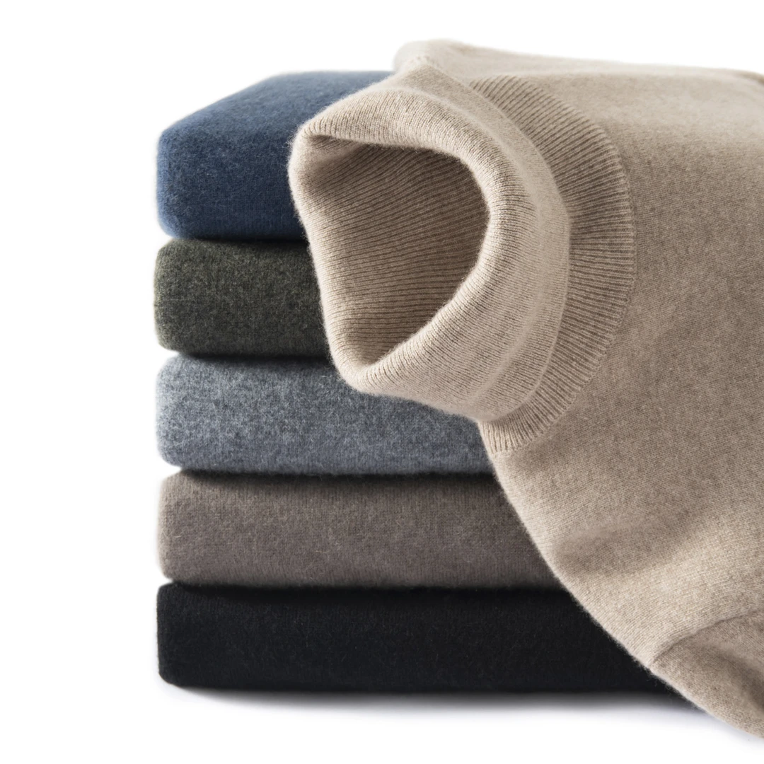 “青少年”【100%】羊绒衫男童毛衣高翻领秋冬款加厚儿童打底衫中大童