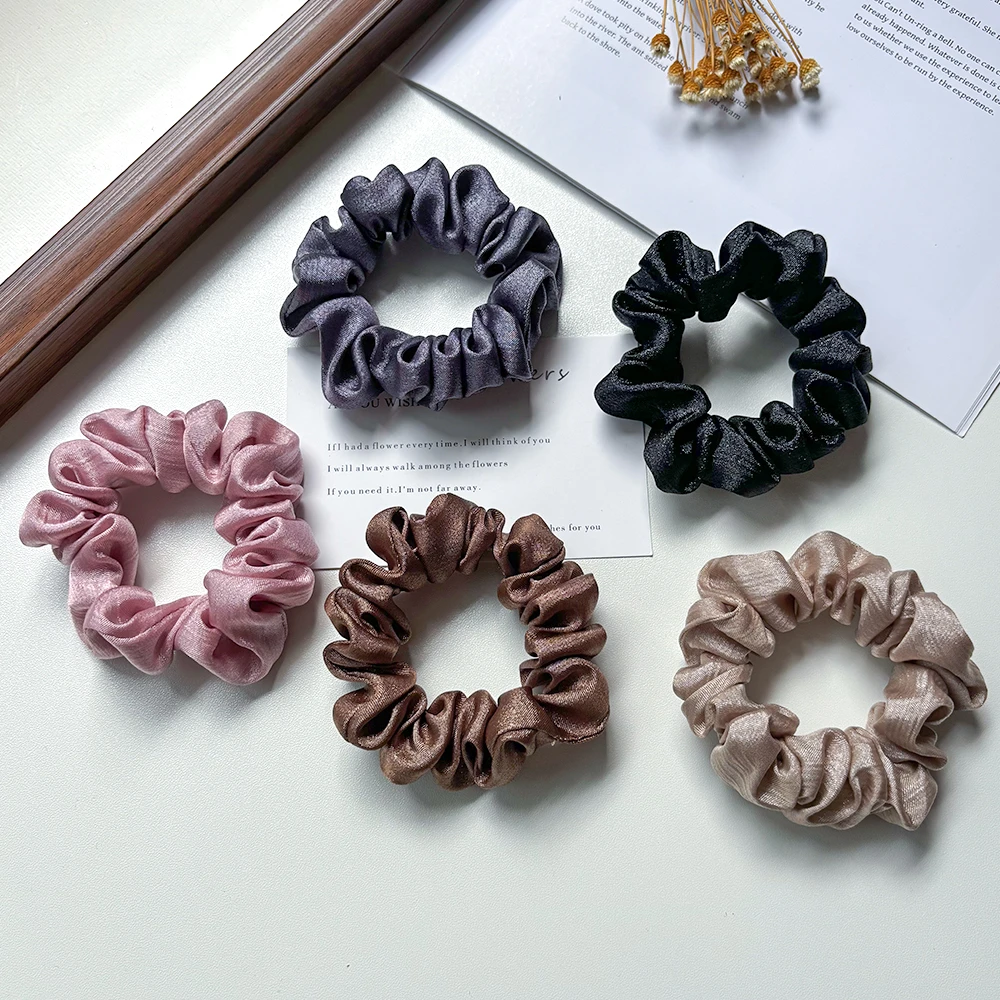 发圈亮丝布小圈女通用发绳韩版清新头绳成人气质百搭可爱纯色弹力