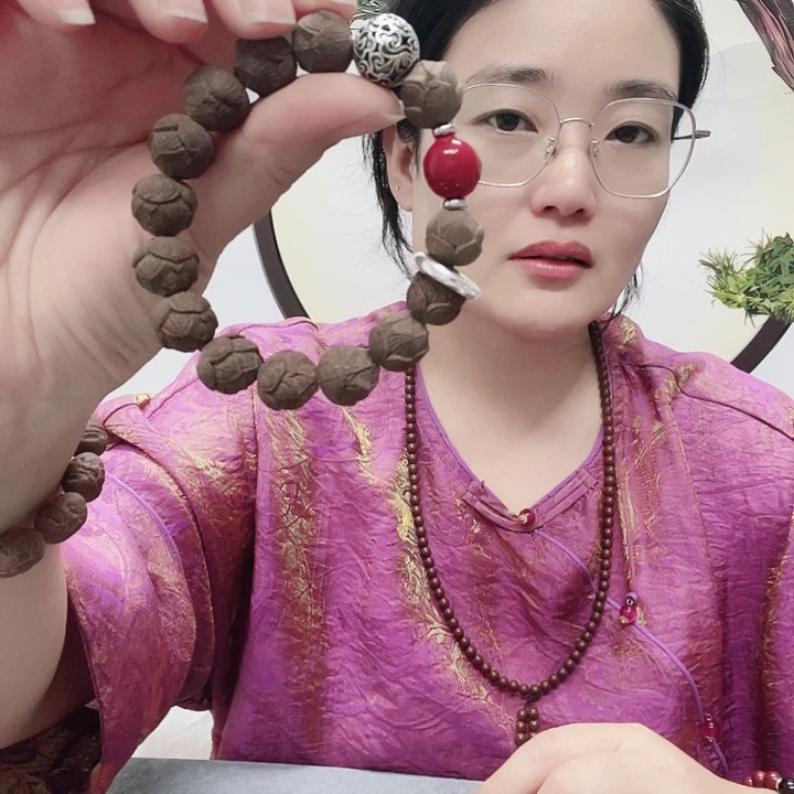 S***yDIY玻璃息肌丸1.2单圈莲花珠带朱砂