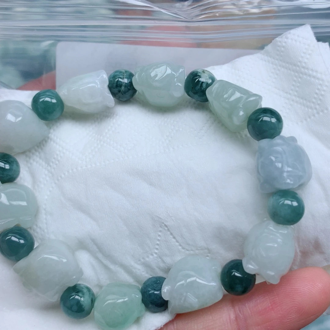 翡翠未镶嵌项链珠子珠