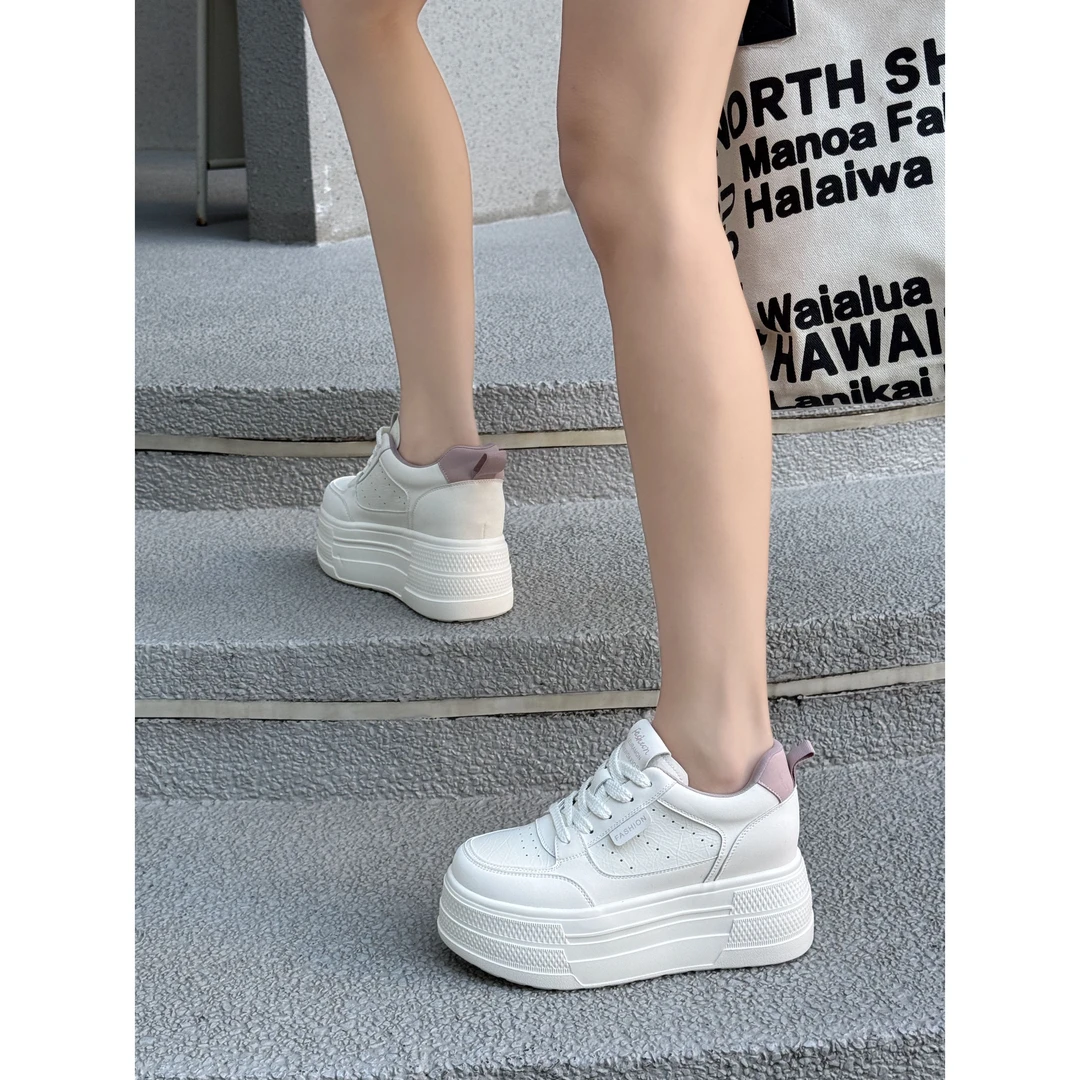 56027855内增高大白鞋运动百搭透气厚底ins鞋子女鞋网红时尚