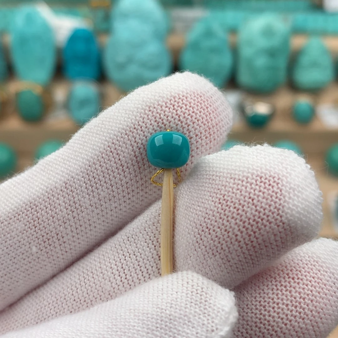 绿松石配饰未镶嵌卡6.7*6