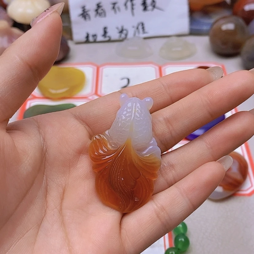 【闪购商品】未镶嵌玛瑙/玉髓珠宝半成品蓝**姬